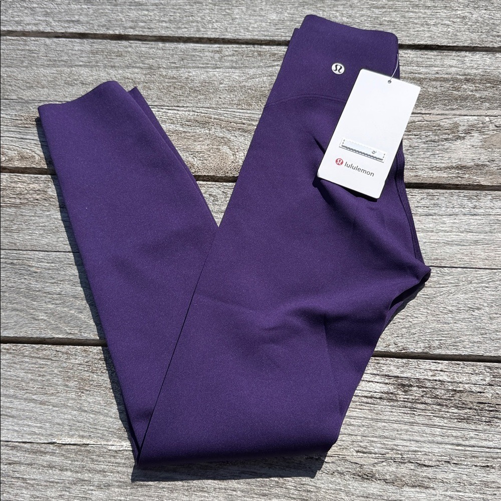 Lululemon Glow Up Super-High-Rise Tight‎ 25" dark court purple size 0 NWT